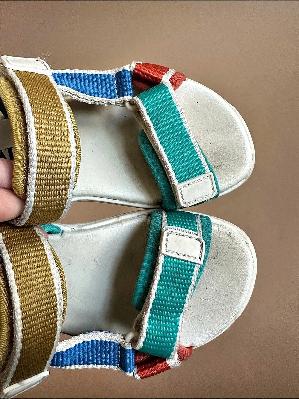 Zara Colorblock Toddler Sport Sandals Sz 7 Vacation Shoes Tropical Play Daycare